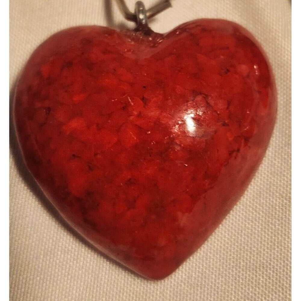 Mineral Heart  KeyChain Red  Unique